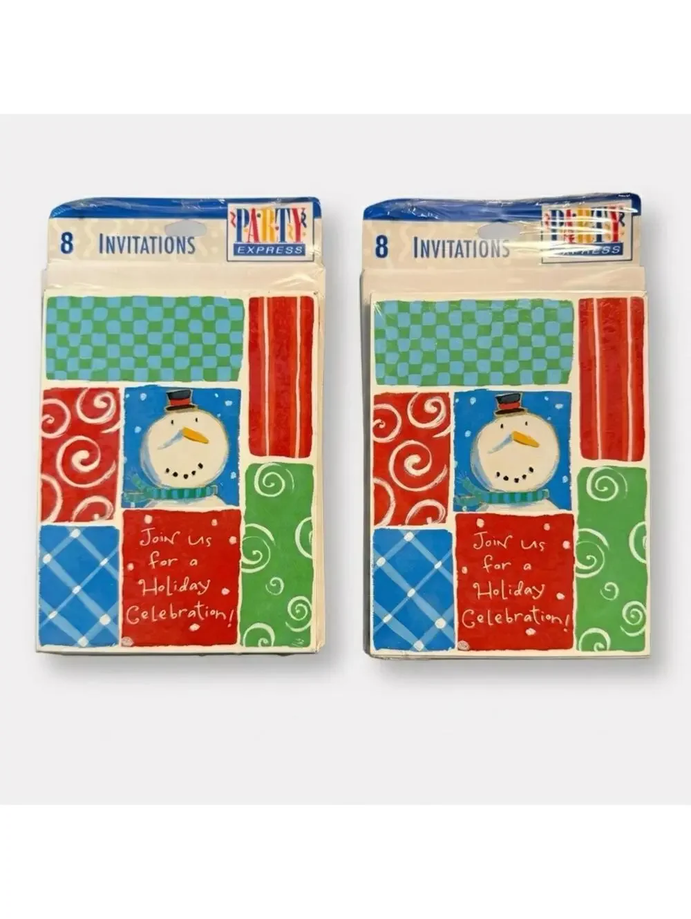 Vintage Holiday Celebration Invitations - Pack of 8 (2 Packs)